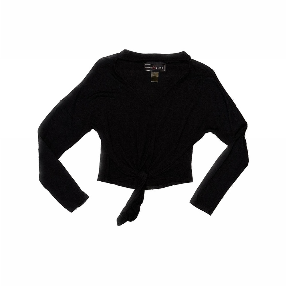 Black Tie Front Sweater